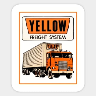 Retro Yellow Freight Systems Sticker